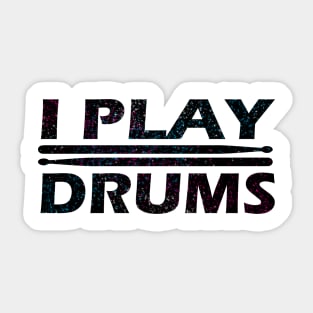 I Play Drums - Sparkles Sticker